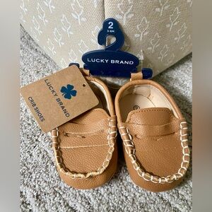 Lucky Brand Tan Baby Moccasin Crib Shoes